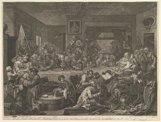 Um entretenimento eleitoral, Placa I: Quatro impressões de uma eleição, 24 de fevereiro de 1755.
