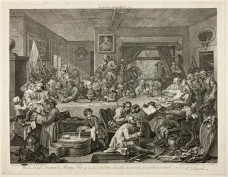 An Election Entertainment, prato um de Four Prints of an Election