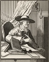 Dr. Thomas Morell, de "The Works of Hogarth", publicado em 1833