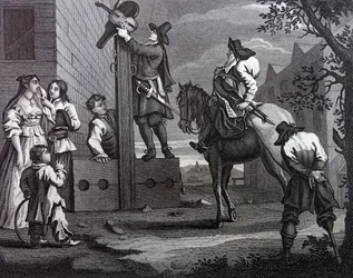 Frontispício de "Hudibras" de Samuel Butler