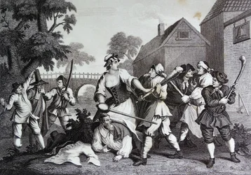Frontispício de "Hudibras" de Samuel Butler