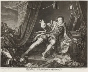 Garrick no personagem de Richard III - Garrick no der Rolle Richards III .. 1746