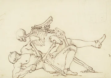 Epitáfio de George Taylor, c.1750 (caneta e tinta sobre grafite sobre papel)