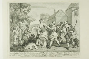 Hudibras vencido por Trulla, prato cinco de Hudibras