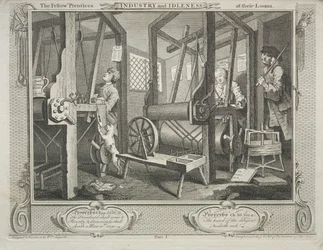 Indústria e ociosidade: os companheiros aprendizes em seus teares, 1747.