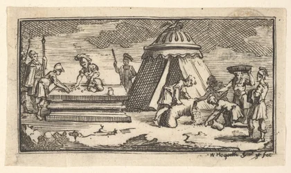 Cevada emitida em vez de trigo [primeira versão] John Beaver, Punishme militar romano ..., depois de 1725.