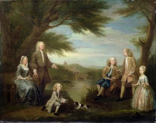 John e Elizabeth Jeffreys e seus filhos, 1730