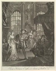Rei Henrique Oitavo e Anna Bullen, ca. 1728