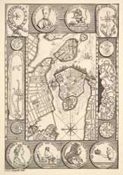 Mapa de Estocolmo Aubry de La Mottrayes Viaja pela Europa, Ásia e parte ..., 1723-24.