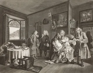 Casamento à moda. Folha 6: A morte da senhora - o suicídio da condessa. 1745
