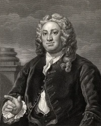 Martin Folkes, gravado por R. Hart, de "The Works of Hogarth", publicado em 1833