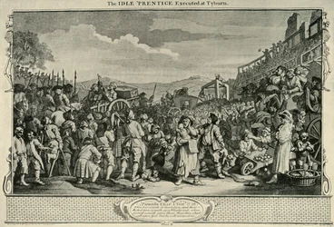 Na estrada para Tyburn, 1747, 1925.