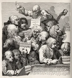 O coro, de "As obras de William Hogarth", publicado em 1833