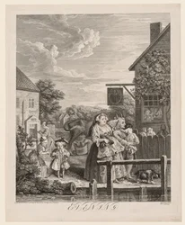 As quatro horas do dia: noite, 1738.