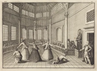 O interior de uma mesquita