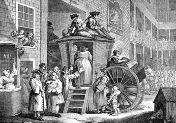O treinador de palco ou Country Inn Yard, 1747