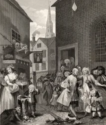 Times of the Day: Noon, de "Os Trabalhos de William Hogarth", publicado em 1833