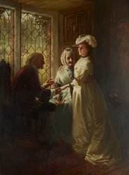 Uma Filha a tirar a sua licença (óleo sobre tela)
