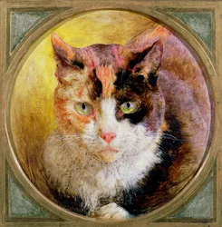 Um estudo da cabeça de um gato de tartaruga, 1866