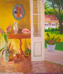 Interior das Caraíbas (óleo a bordo)