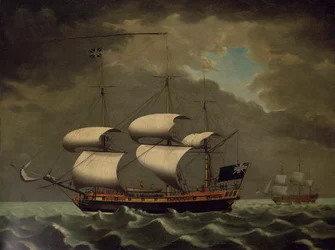 Navio de escravos, c.1780 (óleo sobre tela)