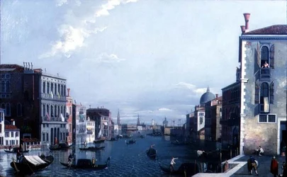 O Grande Canal olhando para os Dogana e o Palácio dos Doges