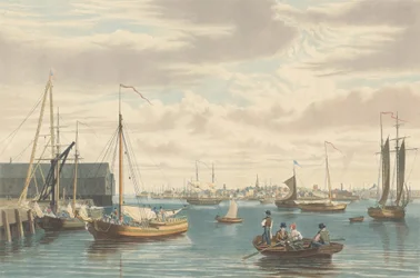 Boston: Do Ship House West End of the Navy Yard, publicado em 1833.
