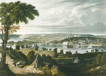 Cidade de Washington vista para além do Estaleiro da Marinha