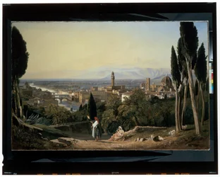 Vista de Florença e do rio Arno a partir de San Miniato