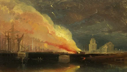Tumultos de Bristol: o incêndio das casas de pedágio na Prince Street Bridge com St Mary Redcliffe