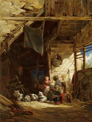 Interior com cabras - Bettws-y-Coed