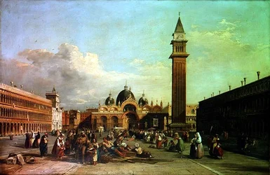 A Piazza San Marco, com uma procissão