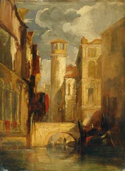 Cena veneziana (óleo sobre tábua)