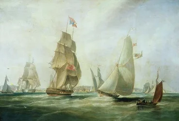 Yachts Racing off the Castle, Cowes (petróleo)