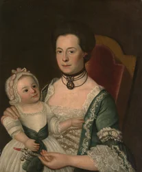 Sra. Jacob Hurd e Child, ca. 1762