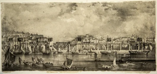 A inauguração de Stanhope e Tyne Drops, South Shields, setembro de 1834