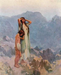 Agar e Ismael no deserto