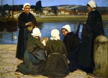 Breton Women (óleo sobre tela)