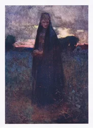 Ela só partiu de todos os comboios sem harpa, a triste historiadora da planície pensiva (cor litho)