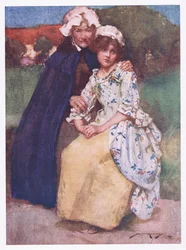 As virgens tímidas e tímidas parecem ser de amor (cor litho)