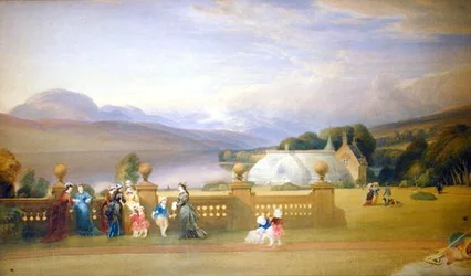 O Jardim do Sr. Muir no Gareloch (aguarela no papel)