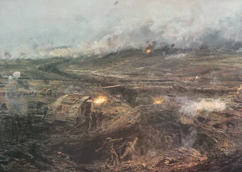 Aurora, 20 de Novembro de 1917 - Tanques britânicos entram em ação em Cambrai, França