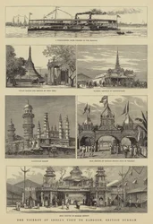 O vice-rei da visita da Índia a Rangoon, British Burmah