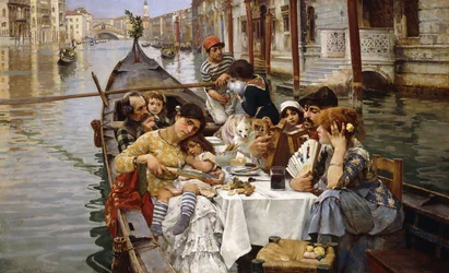 Uma cena veneziana ao ar livre, 1885