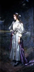 Retrato de Mary Logsdail, a filha da artista