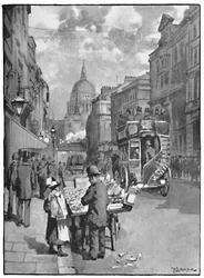 Fleet Street, mostrando St. Pauls, 1891