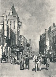 Fleet Street, mostrando os tribunais, 1891