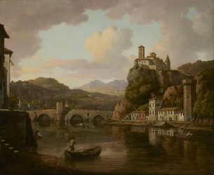 Castelo no rio Rhône, França