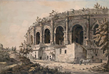 O anfiteatro de Nîmes, sul de França