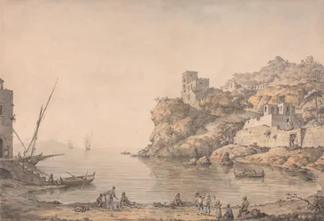 A costa perto de Nápoles